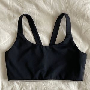 Girlfriend Collective Black Lou V-Back Sports Bra
